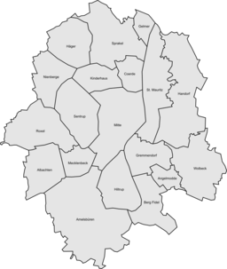 Stadtgebiet von Münster